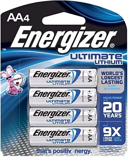 Energizer Ultimate e2 1.5 Volt AA Cylindrical Lithium Battery (4